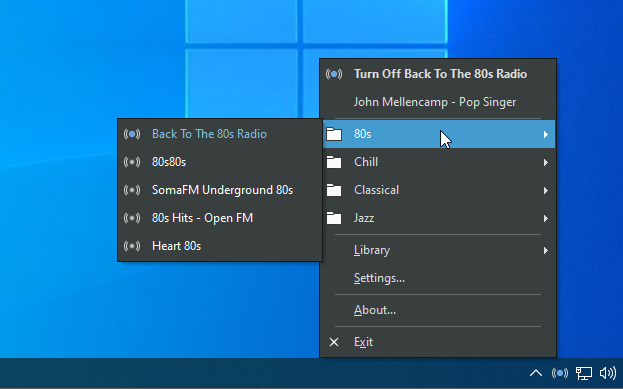 Tray FM screenshot